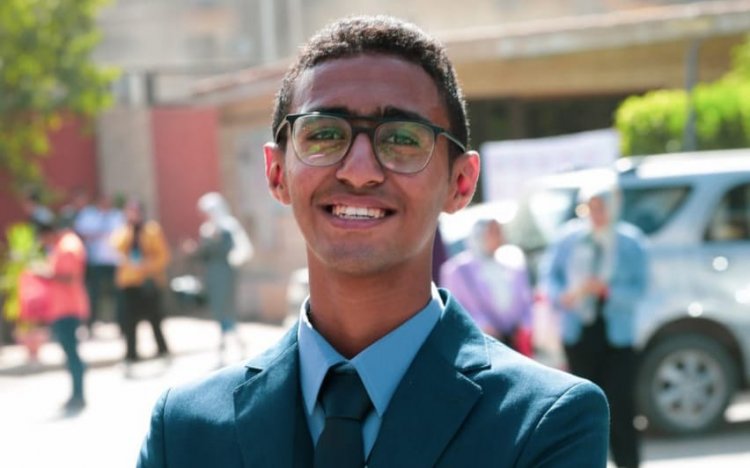 Ahmed Mostafa A young man who faced many challenges in order to reach his goals, and an example and role model for many young people on his age
