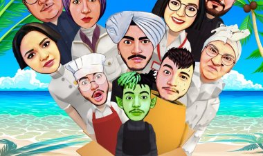 A group of young people participate in the series The Funny Paranormal Company in Ramadan 2023